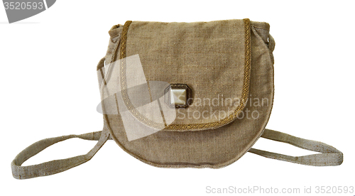 Image of Handmade flax handbag