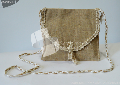 Image of Handmade flax purse