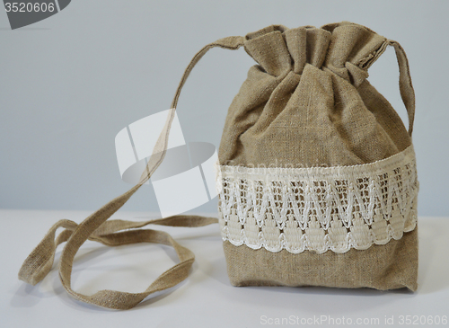 Image of Handmade flax purse