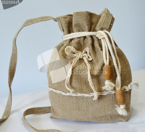 Image of Handmade flax purse