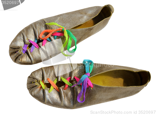 Image of Ladies fun silver shoes