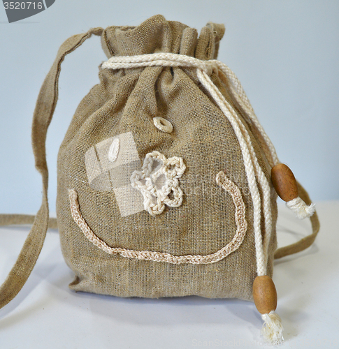 Image of Handmade flax purse