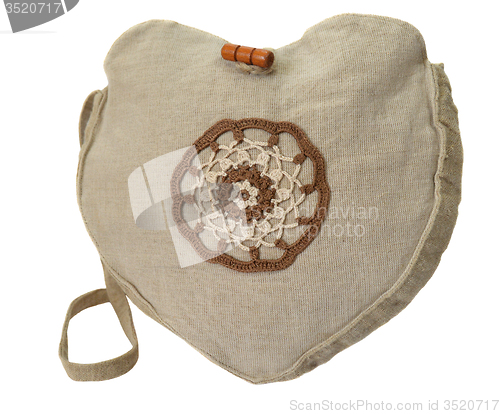 Image of Handmade flax handbag