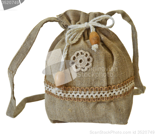 Image of Handmade flax purse