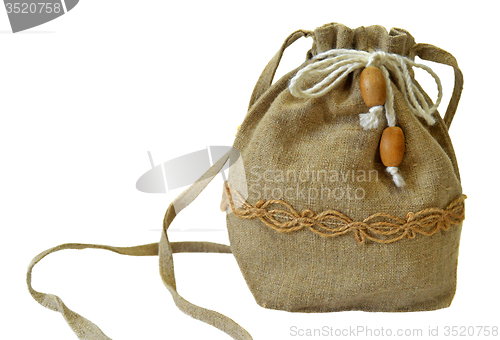 Image of Handmade flax purse