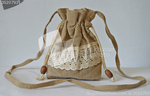 Image of Handmade flax purse