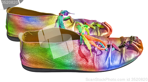 Image of Ladies fun rainbow shoes