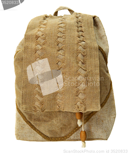 Image of Handmade flax backpack