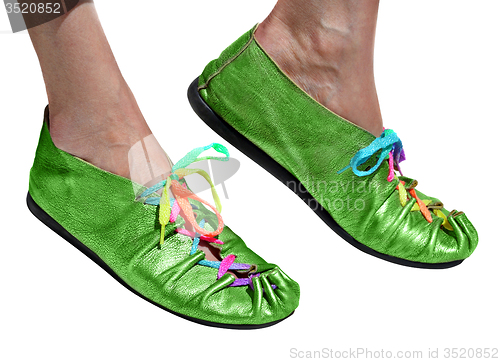 Image of Ladies fun green shoes