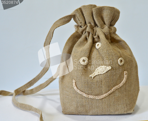 Image of Handmade flax purse