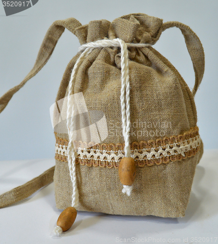 Image of Handmade flax purse