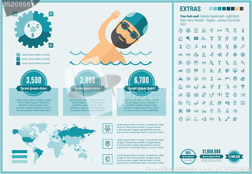 Image of Sports flat design Infographic Template