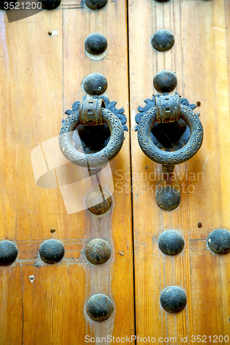 Image of rusty  brown    morocco in africa the   padlock 