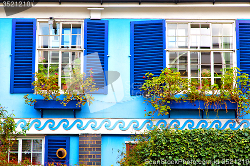 Image of notting   hill  area  in london   flowers