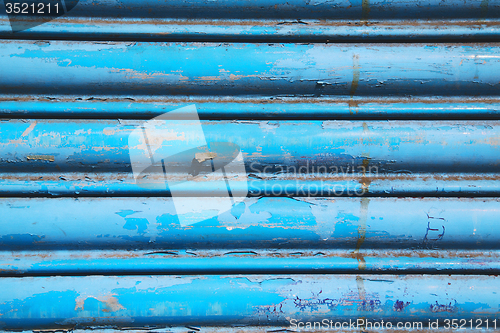 Image of blue abstract metal in steel and background