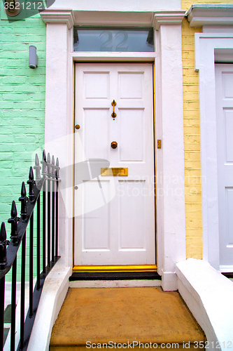 Image of    in london england old suburban   wall  