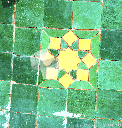 Image of abstract morocco in africa  tile the colorated pavement   backgr