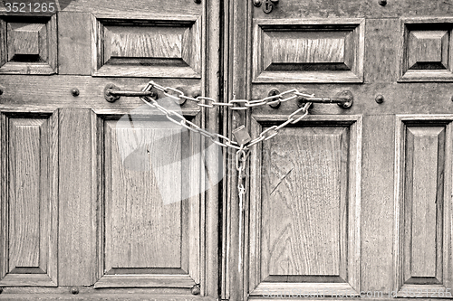 Image of old london door in england and   hinged 