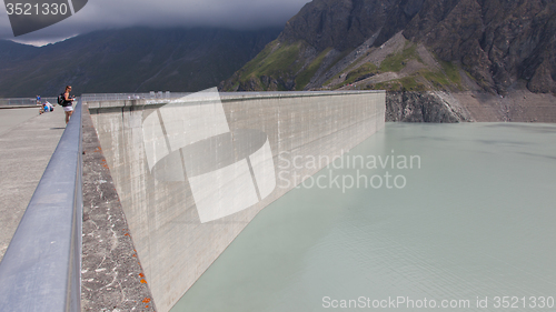 Image of GRANDE DIXENCE, SWITSERLAND - July 20, 2015. The Grande Dixence 