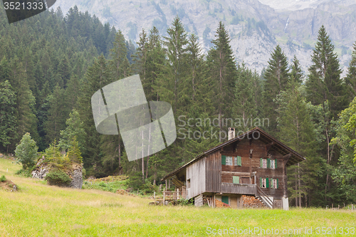 Image of Typical house in the Swiss alps