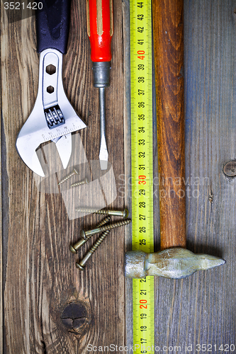 Image of Still life with old locksmith tools