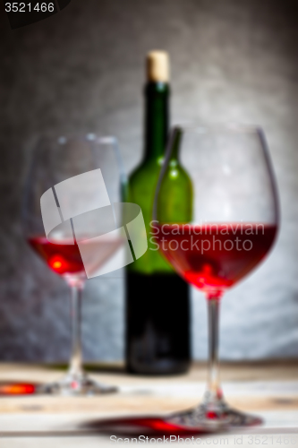 Image of red wine still life