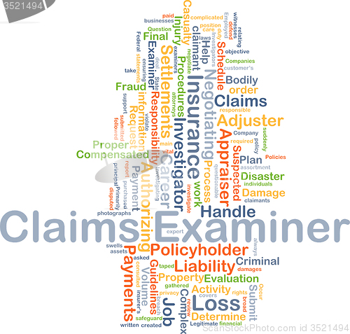 Image of Claims examiner background concept