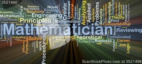 Image of Mathematician background concept glowing