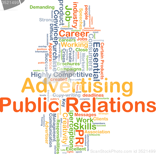 Image of Advertising public relations background concept