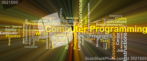 Image of Computer programming background concept glowing