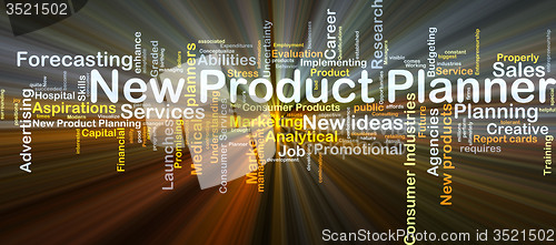 Image of New product planner background concept glowing