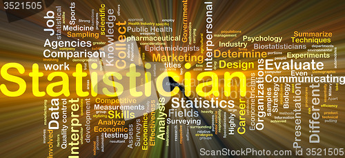 Image of Statistician background concept glowing