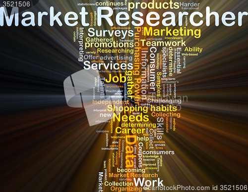 Image of Market researcher background concept glowing