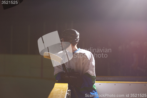 Image of ice hockey player portrait