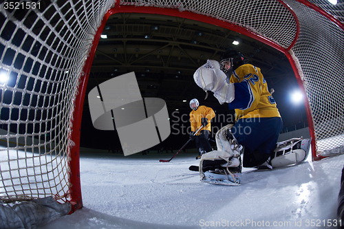 Image of ice hockey goalkeeper