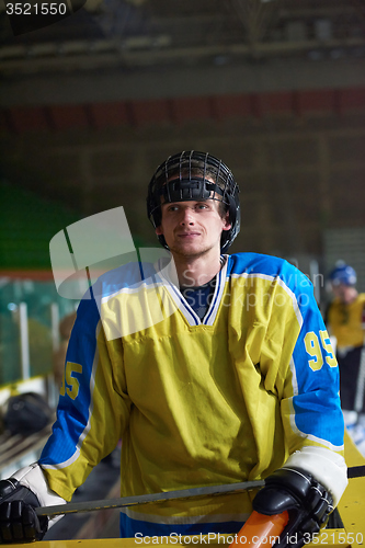 Image of ice hockey player portrait