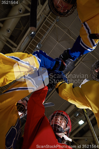 Image of teen girls ice hockey sport players