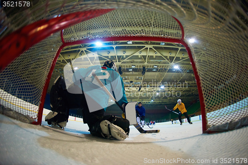 Image of ice hockey goalkeeper