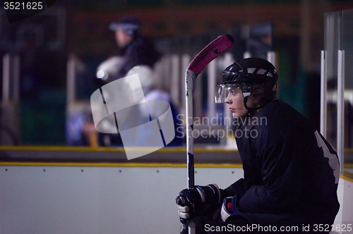 Image of ice hockey player portrait