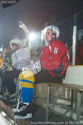 Image of ice hockey player portrait