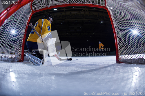 Image of ice hockey goalkeeper