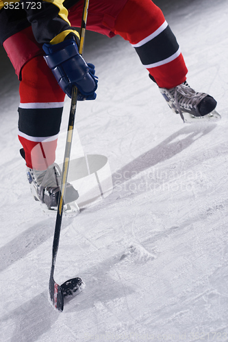 Image of teen ice hockey sport  players in action