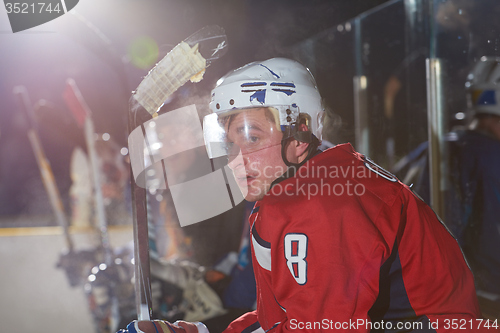 Image of ice hockey player portrait