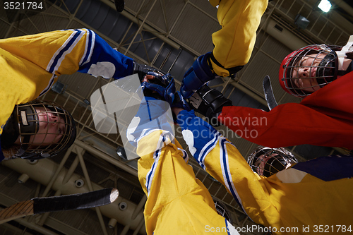 Image of teen girls ice hockey sport players