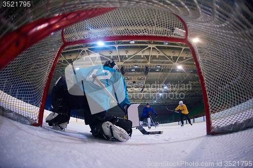 Image of ice hockey goalkeeper