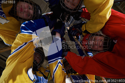 Image of teen girls ice hockey sport players