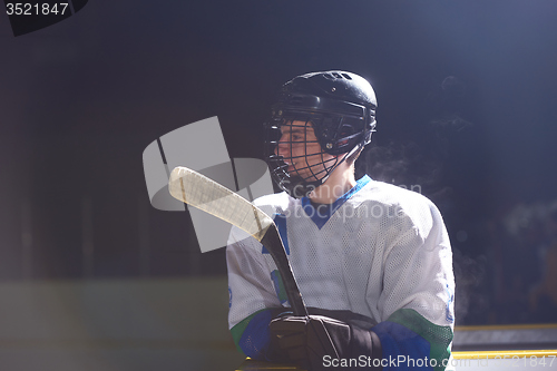 Image of ice hockey player portrait