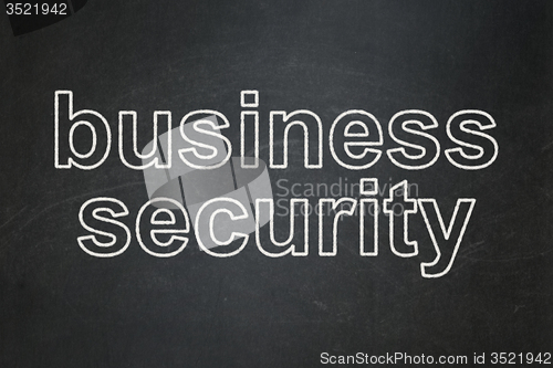 Image of Protection concept: Business Security on chalkboard background