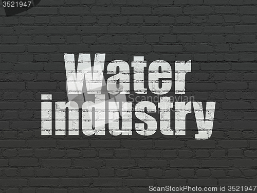 Image of Manufacuring concept: Water Industry on wall background