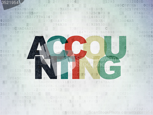 Image of Banking concept: Accounting on Digital Paper background